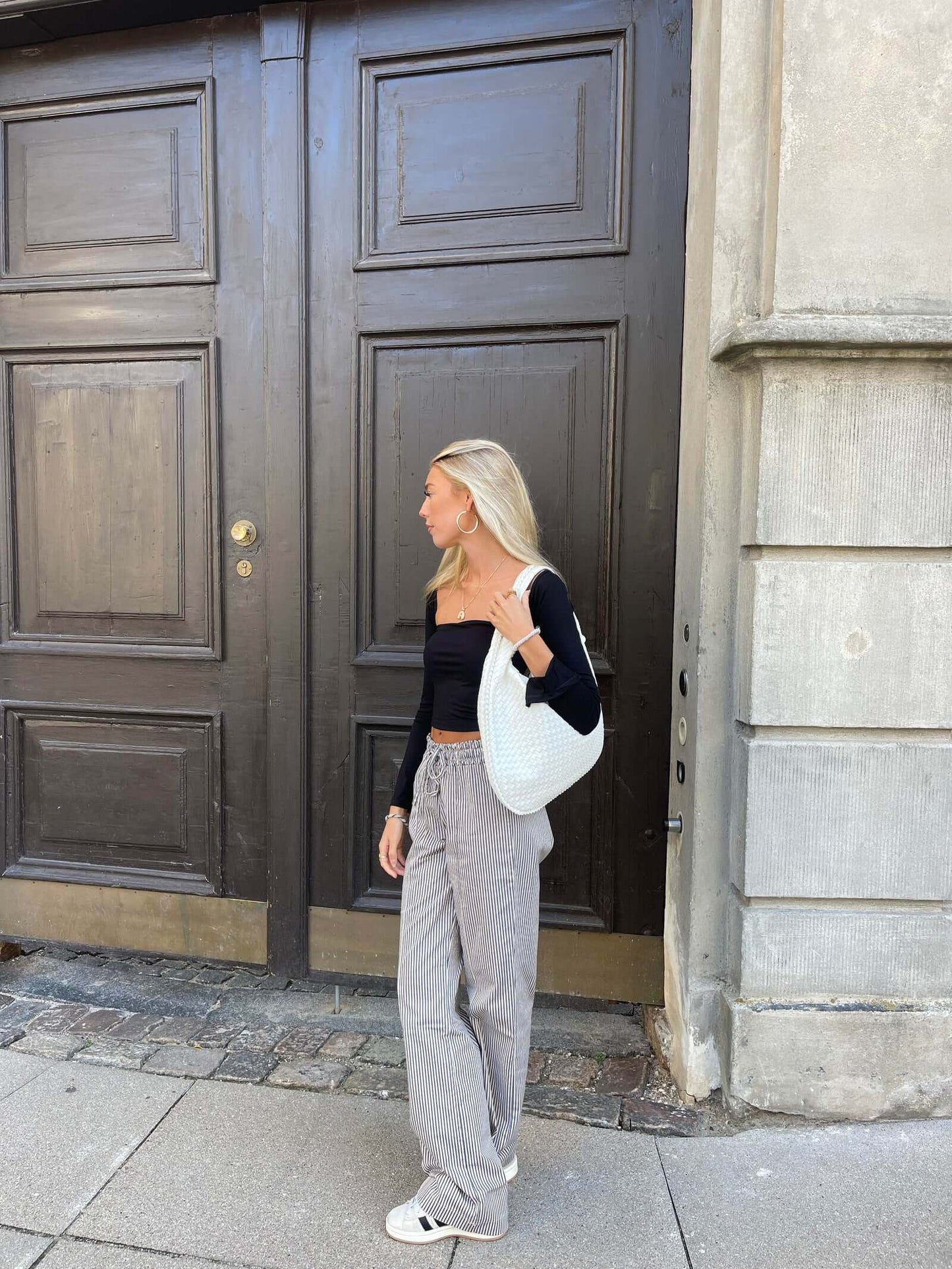 Elegant Woven Leather Hobo Bag Sophie