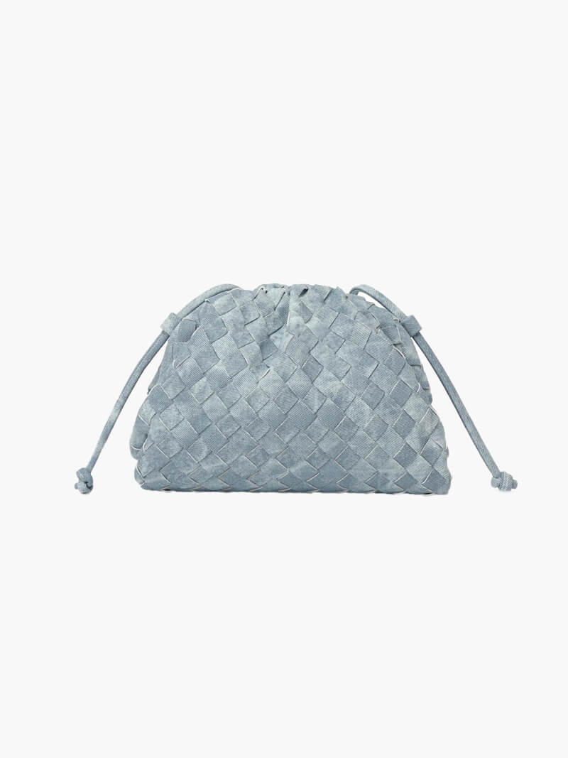 Emma – Elegant Mini Woven Clutch with Shoulder Strap