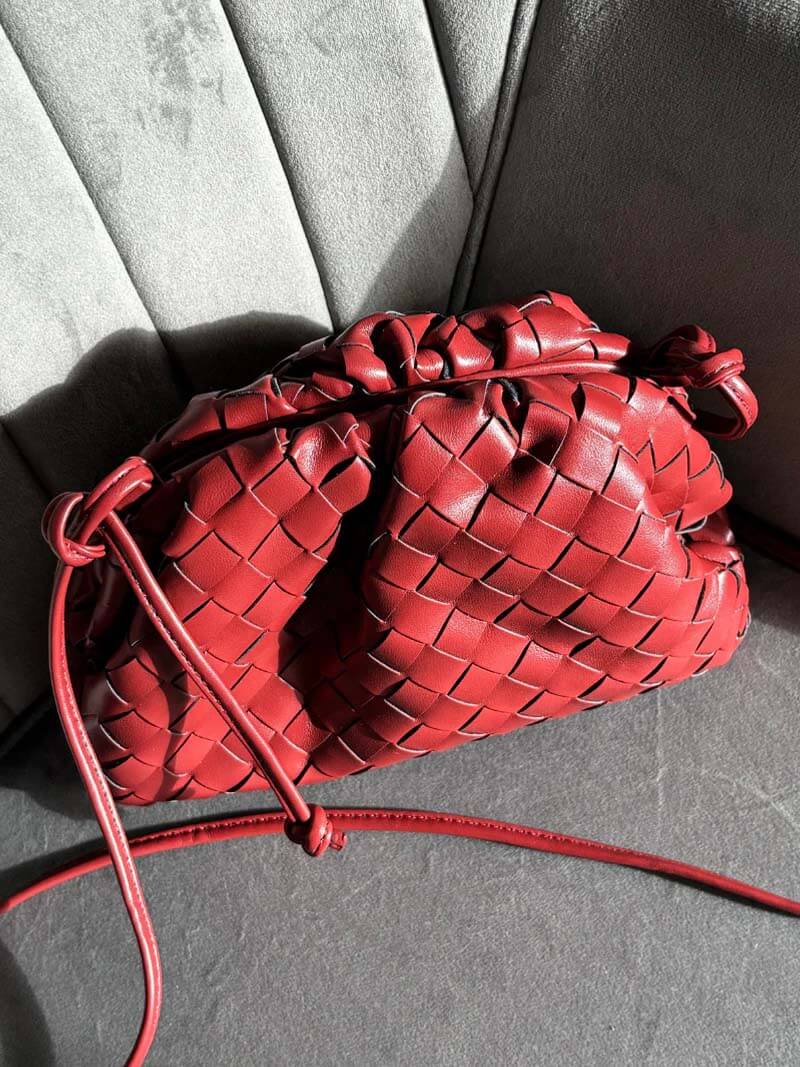 Emma – Elegant Mini Woven Clutch with Shoulder Strap