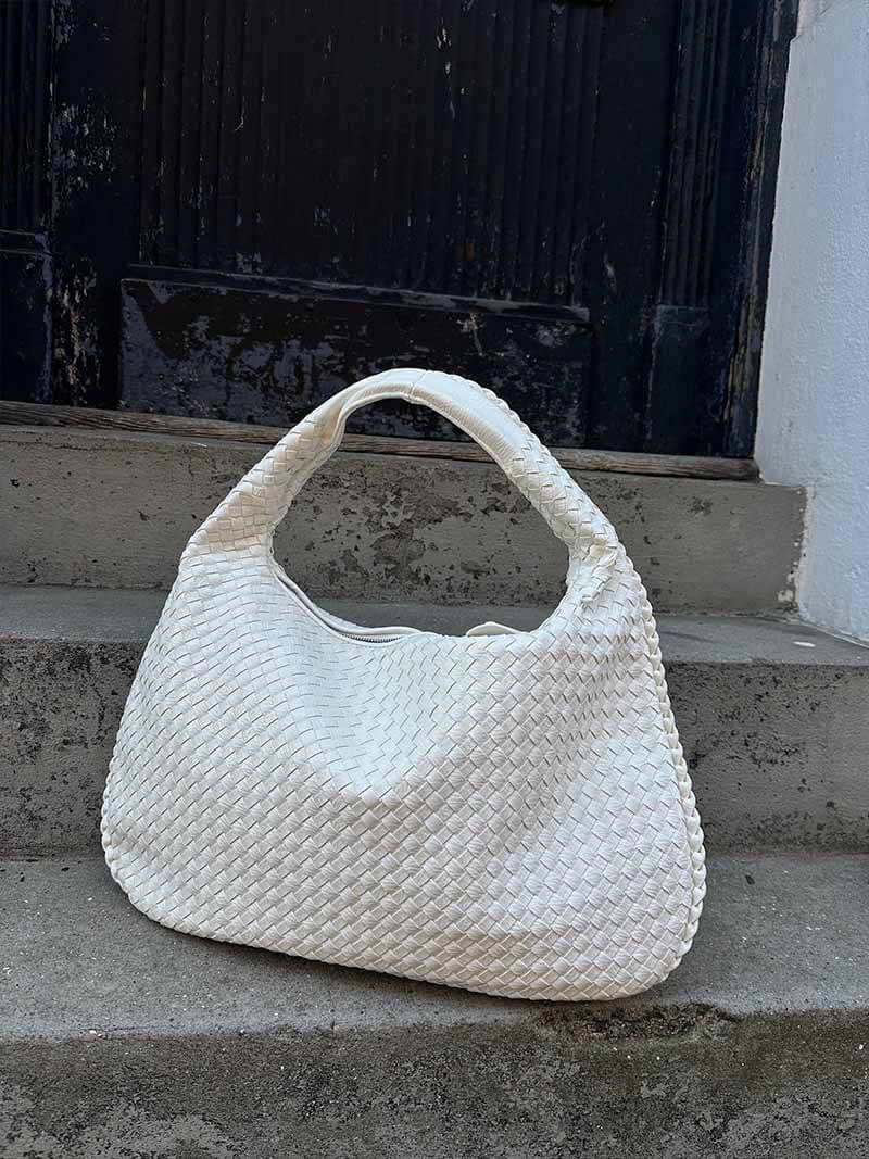 Elegant Woven Leather Hobo Bag Sophie