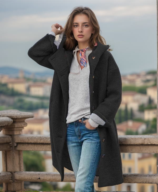 Emma – Elegant Double-Breasted Mixed Wool Coat