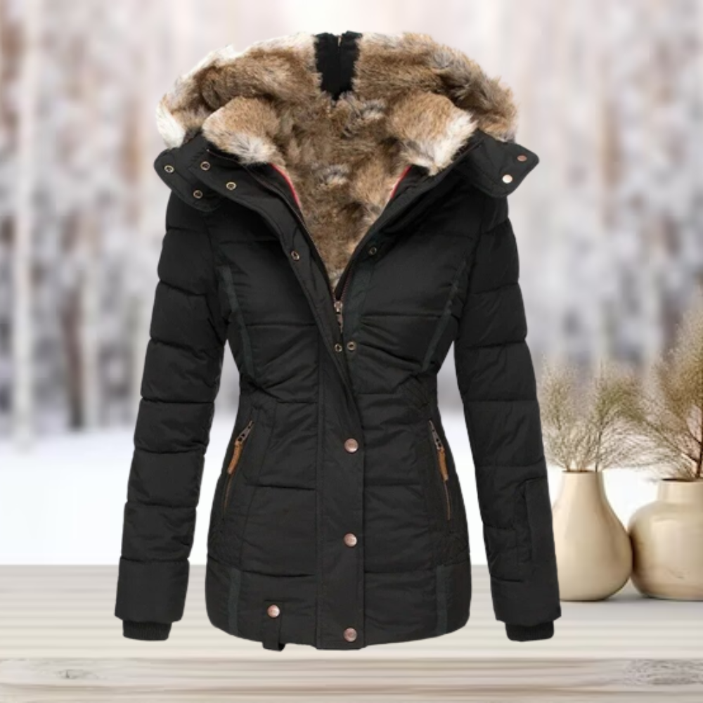Sophie – Elegant warm padded jacket lined with fur