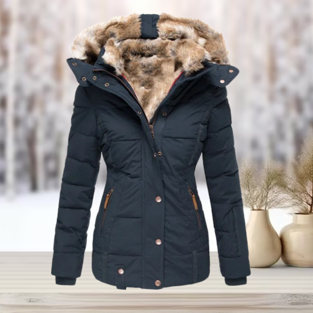 Sophie – Elegant warm padded jacket lined with fur