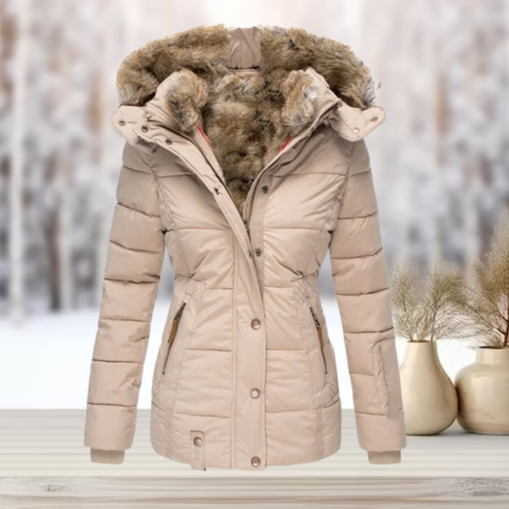 Sophie – Elegant warm padded jacket lined with fur