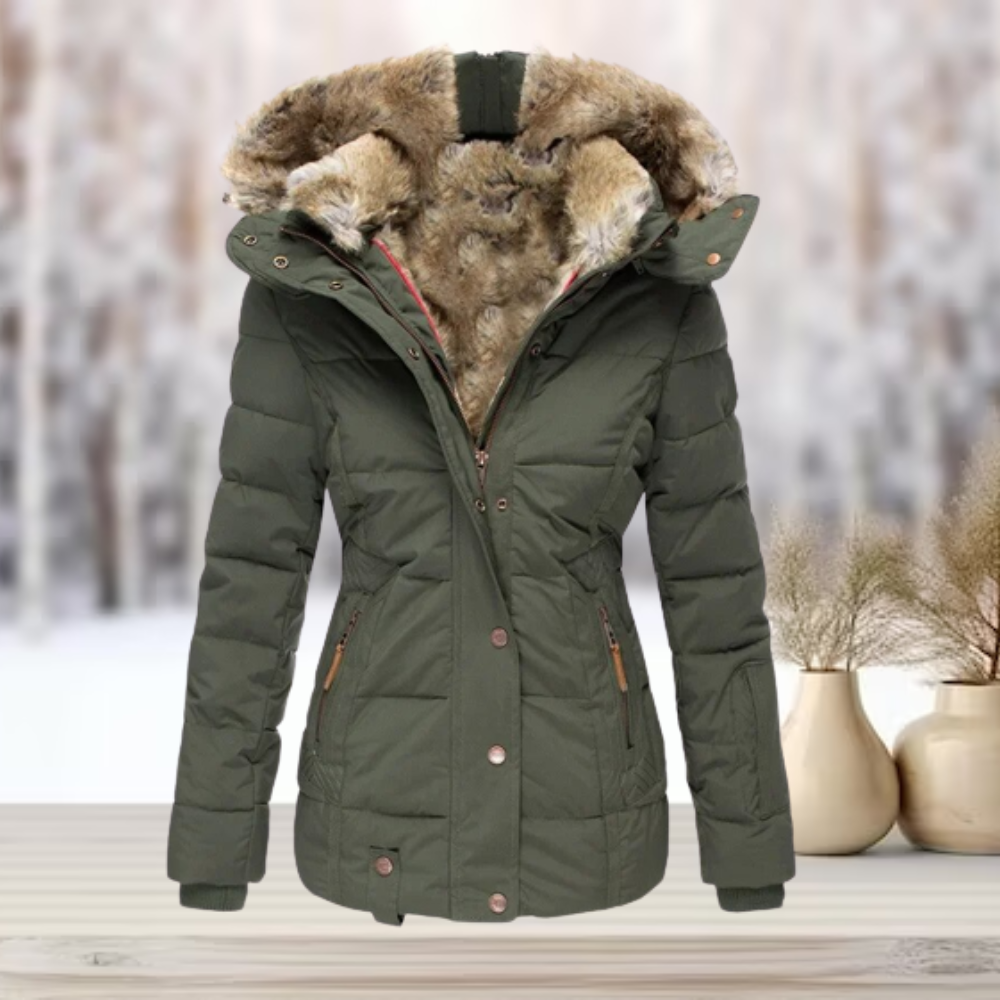 Sophie – Elegant warm padded jacket lined with fur