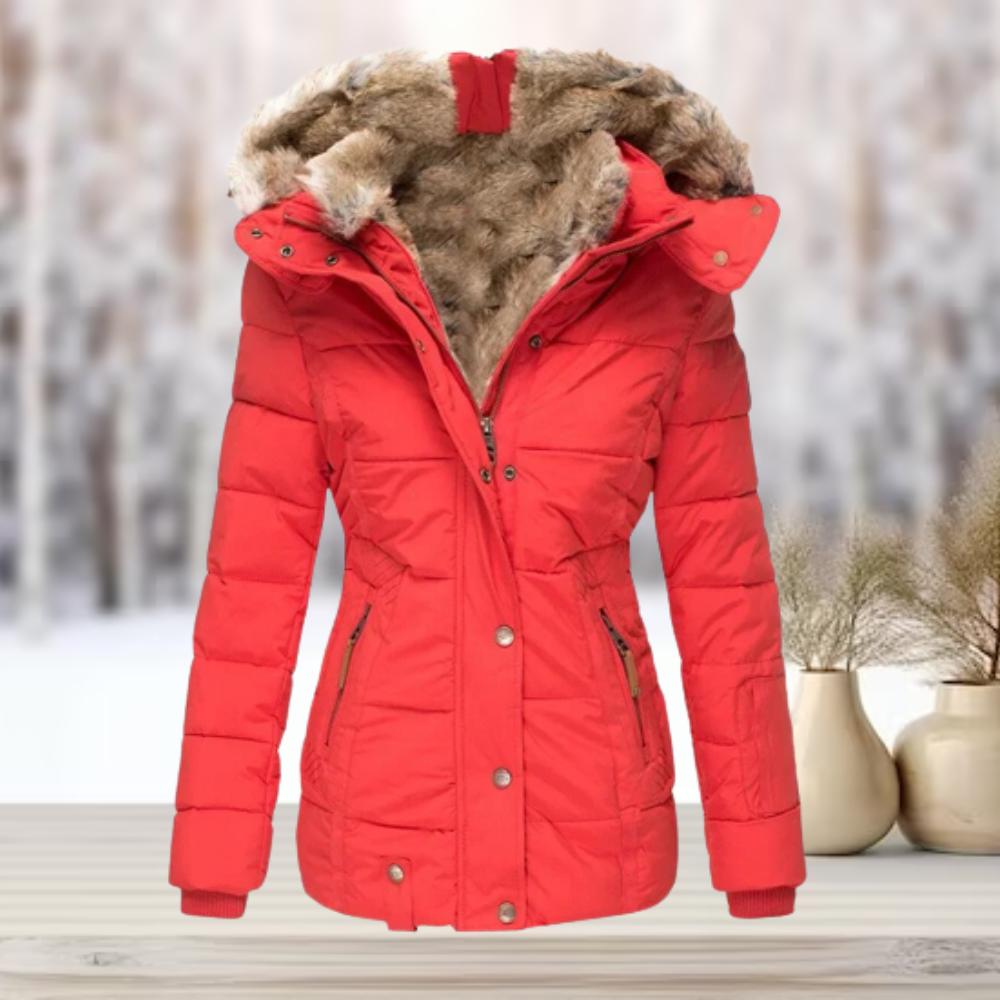 Sophie – Elegant warm padded jacket lined with fur