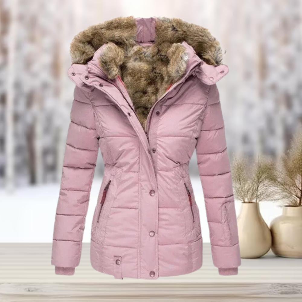 Sophie – Elegant warm padded jacket lined with fur