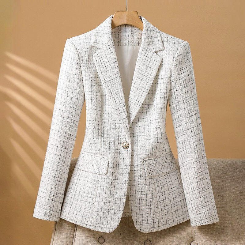 Olivia Elegant Blazer in Bouclé Tweed