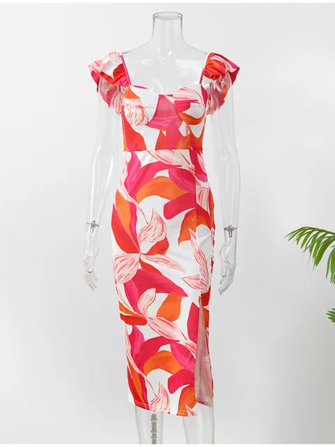 Fitted Dress for Women - Sleeveless - Structured Shoulders