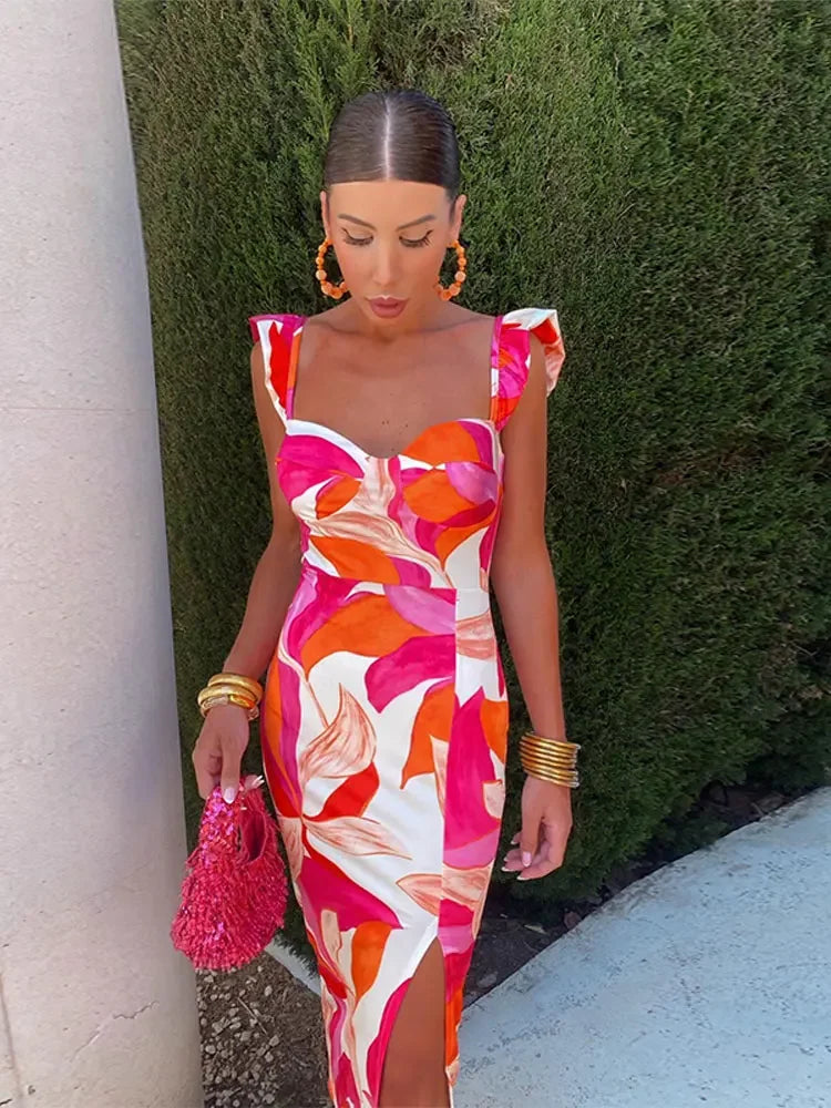 Fitted Dress for Women - Sleeveless - Structured Shoulders