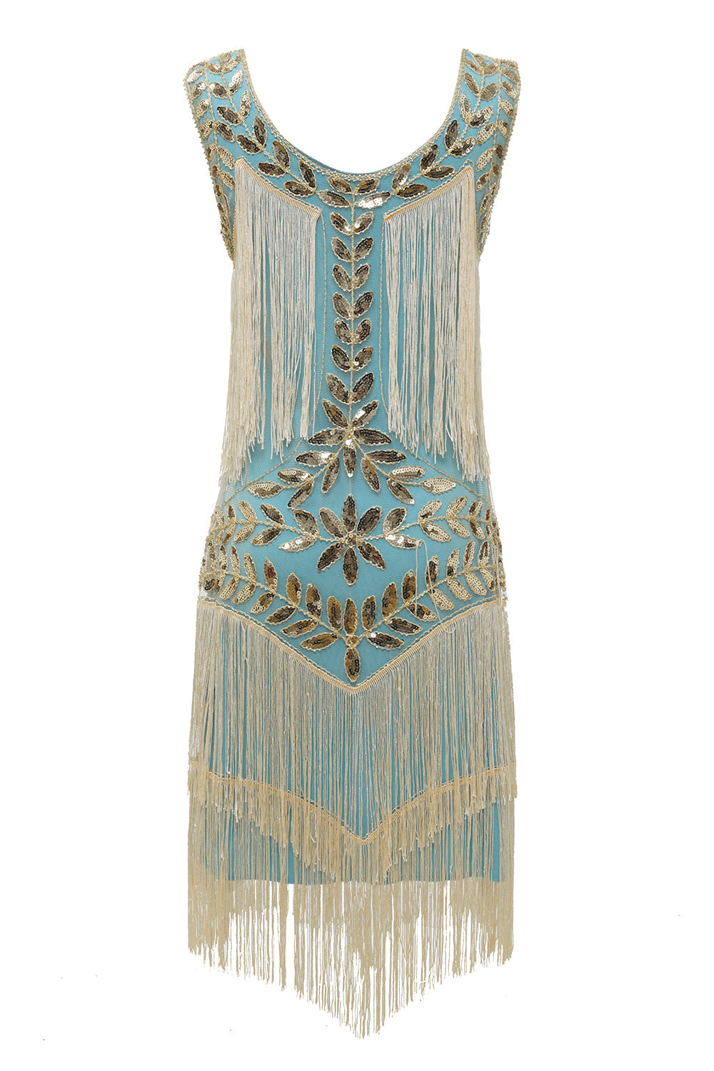 Charleston Dress for Women – Long Fringes – Pearls and Sequins