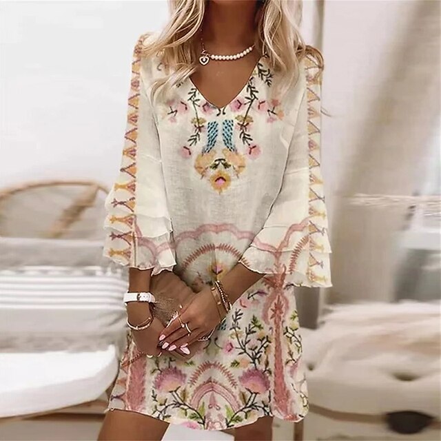 Léa Éclatante Robe Longue Imprimée
