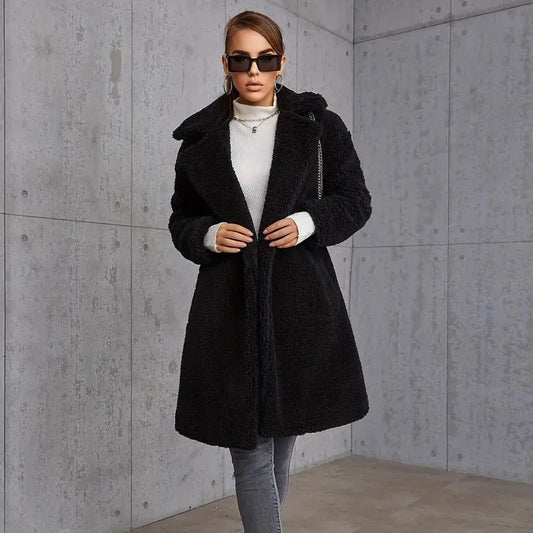 Soft Plush Jacket with Lapels