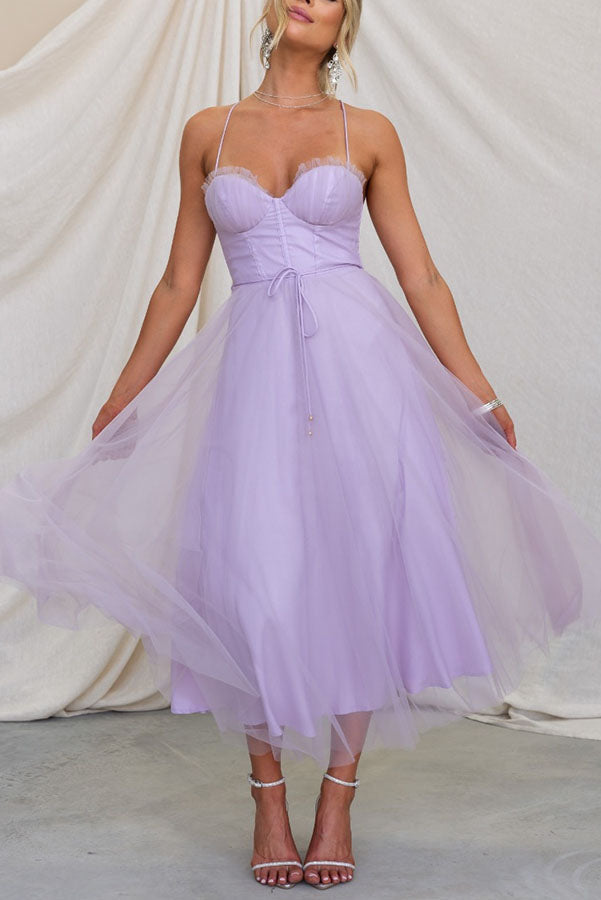 Women's Dress - Fitted Size - Flared Fluid Midi Skirt