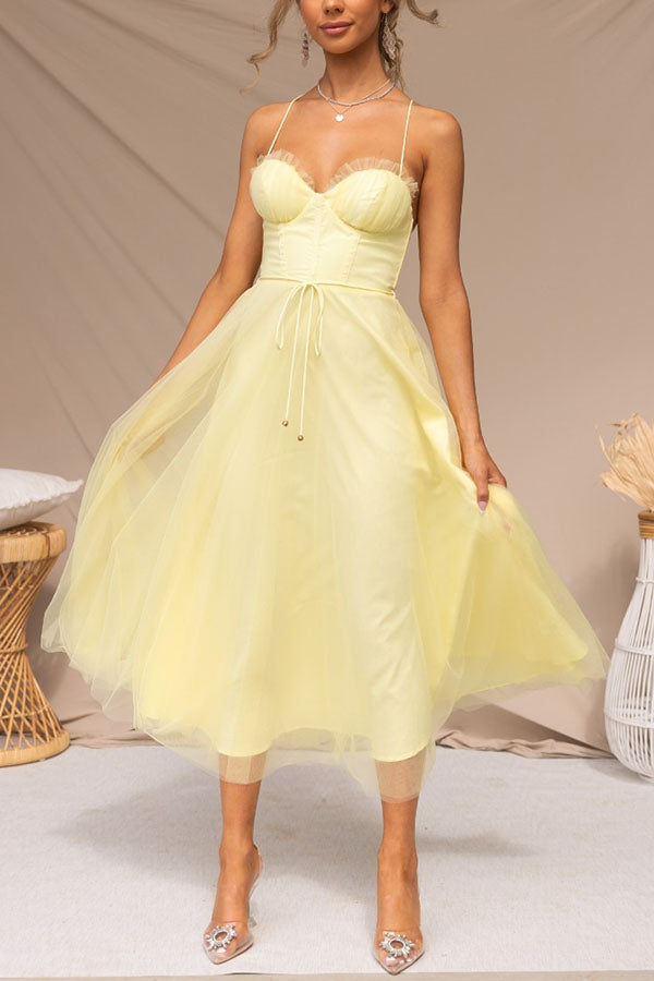 Women's Dress - Fitted Size - Flared Fluid Midi Skirt