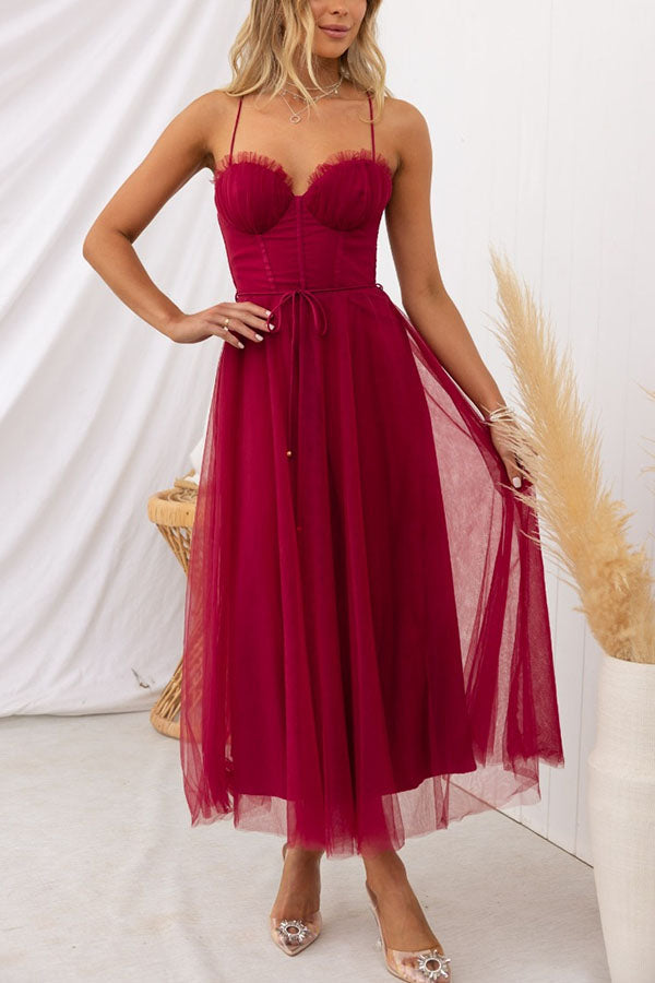 Women's Dress - Fitted Size - Flared Fluid Midi Skirt