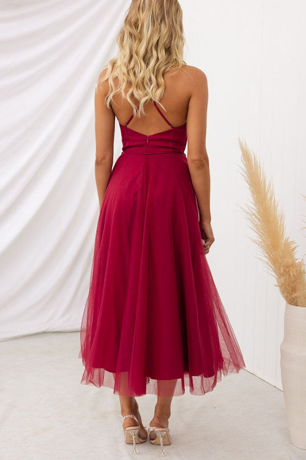Women's Dress - Fitted Size - Flared Fluid Midi Skirt