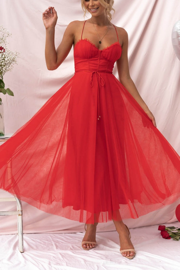 Women's Dress - Fitted Size - Flared Fluid Midi Skirt