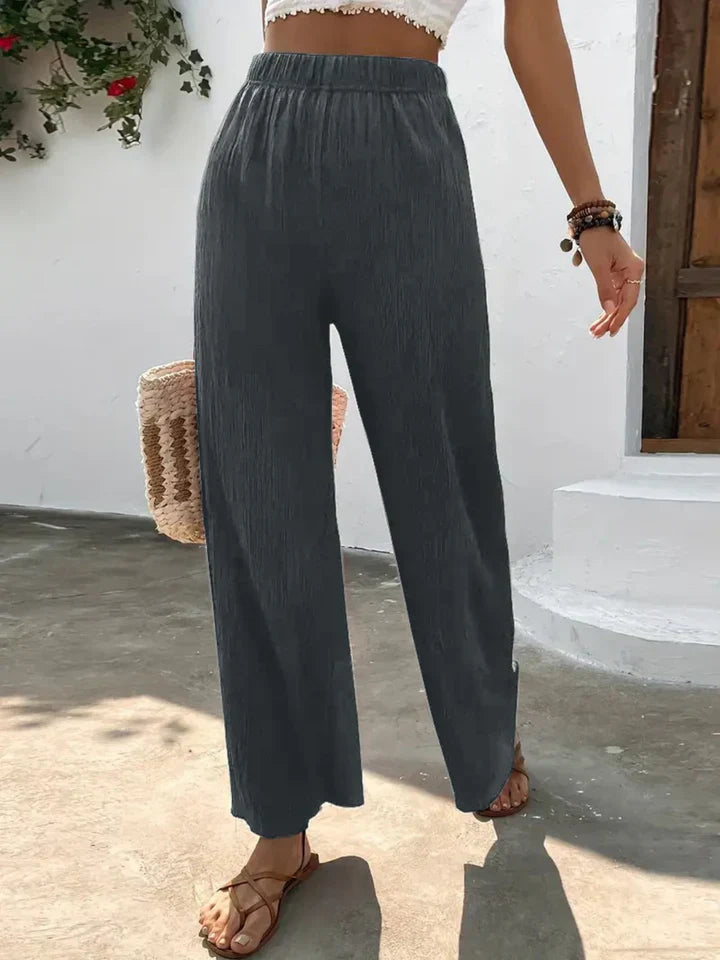 Women's Wide Leg Pants - High Waist Comfortable and Lightweight