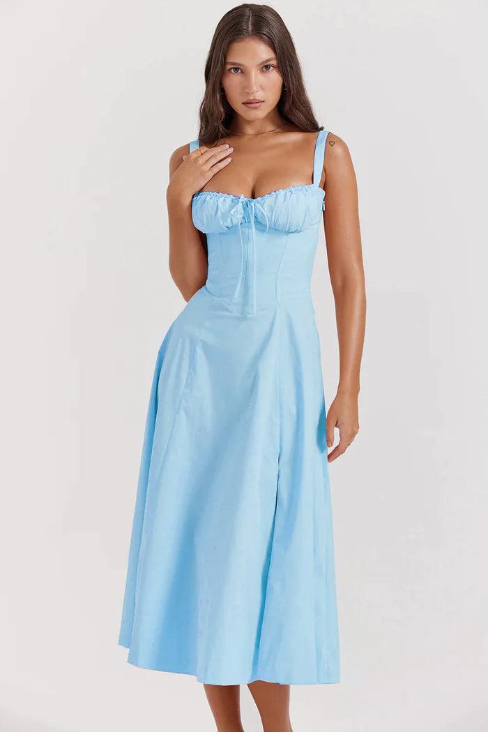 Emma Elegant Bustier Dress with Tied Back
