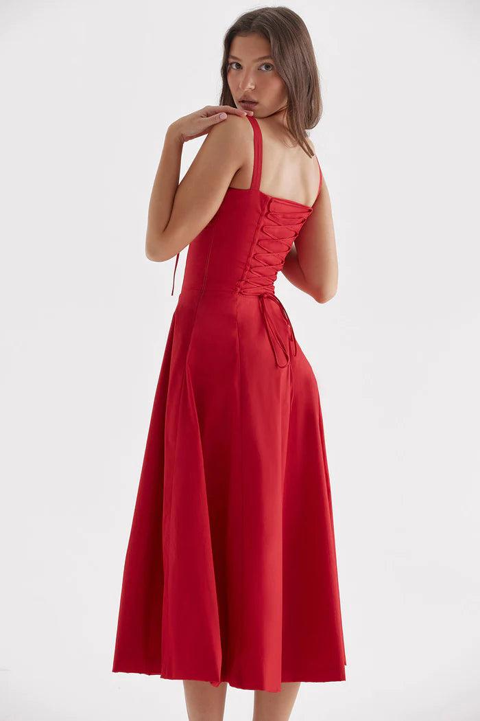 Emma Elegant Bustier Dress with Tied Back