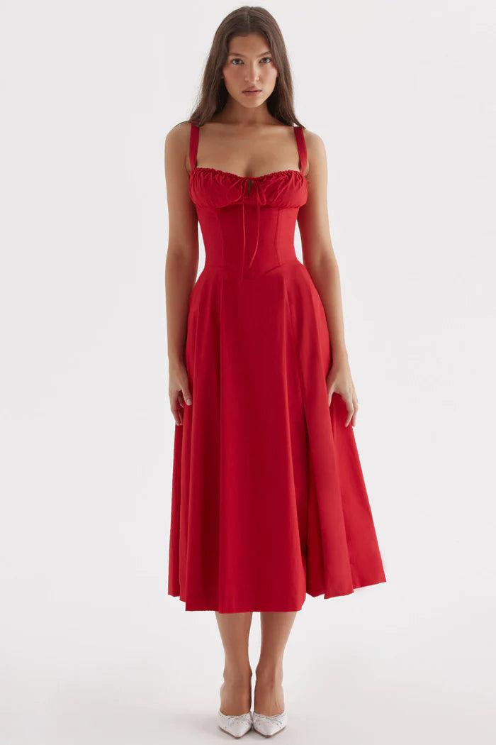 Emma Elegant Bustier Dress with Tied Back