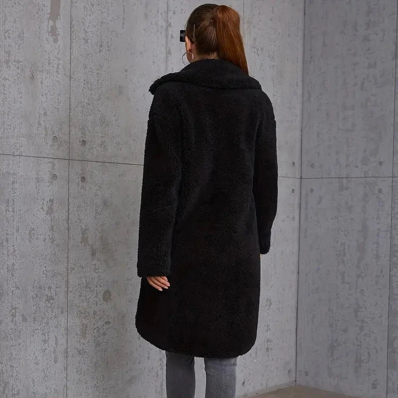 Soft Plush Jacket with Lapels