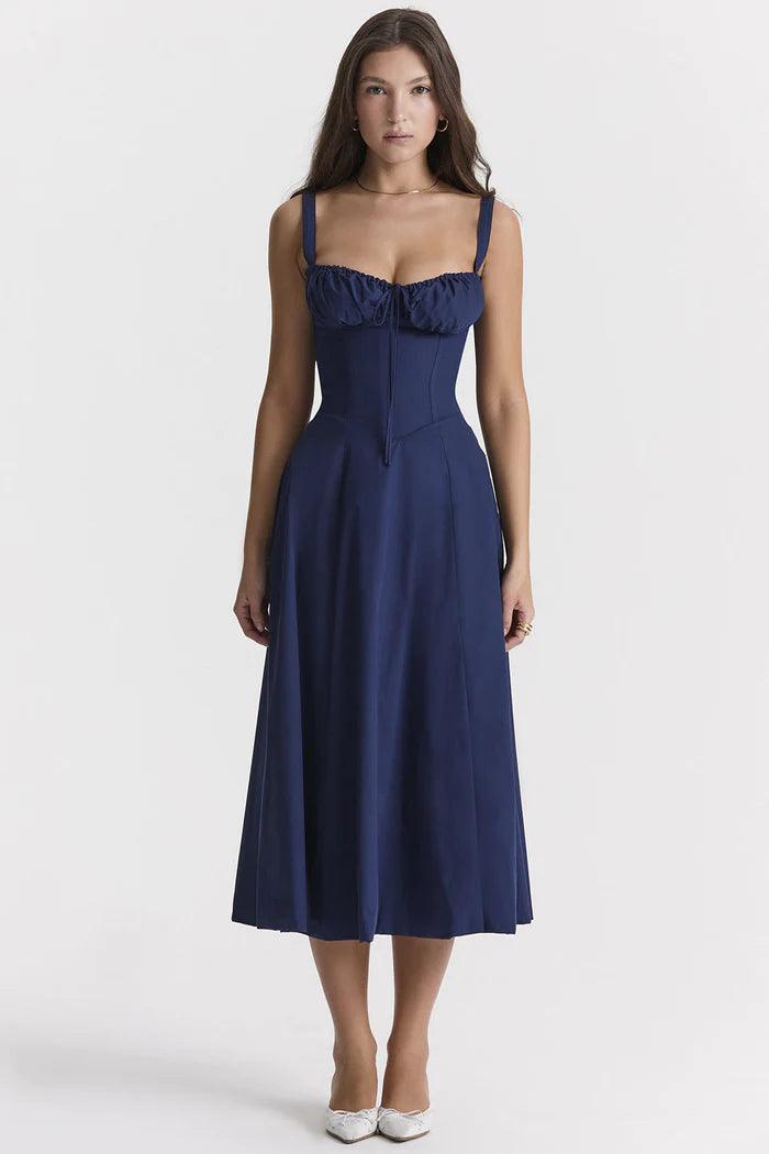 Emma Elegant Bustier Dress with Tied Back