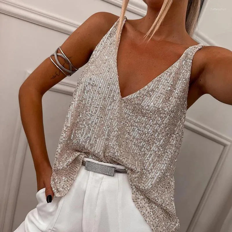 Sparkling and comfortable Sophie Top in sequins