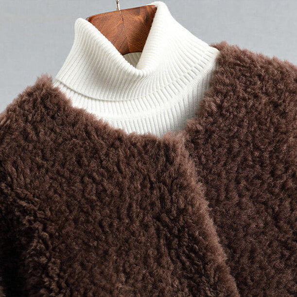 Olivia Elegant Soft Shearling Coat