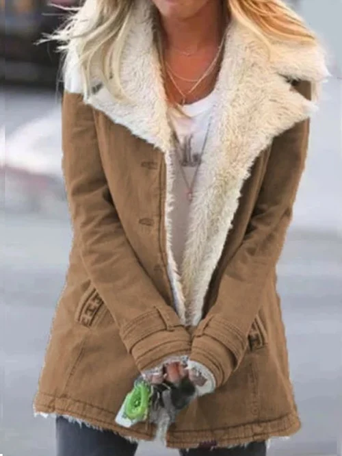 Sophie – Veste Douce et Élégante en Polaire Sherpa