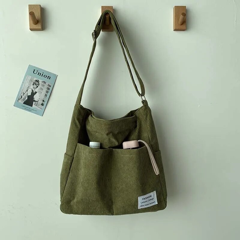 Sophie – Elegant Corduroy Shoulder Bag