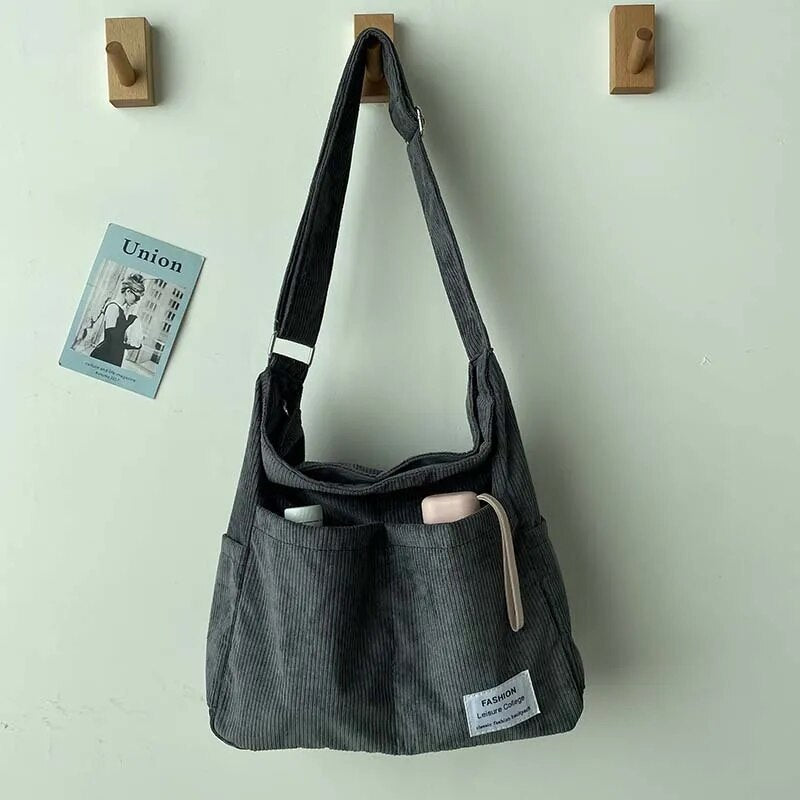 Sophie – Elegant Corduroy Shoulder Bag