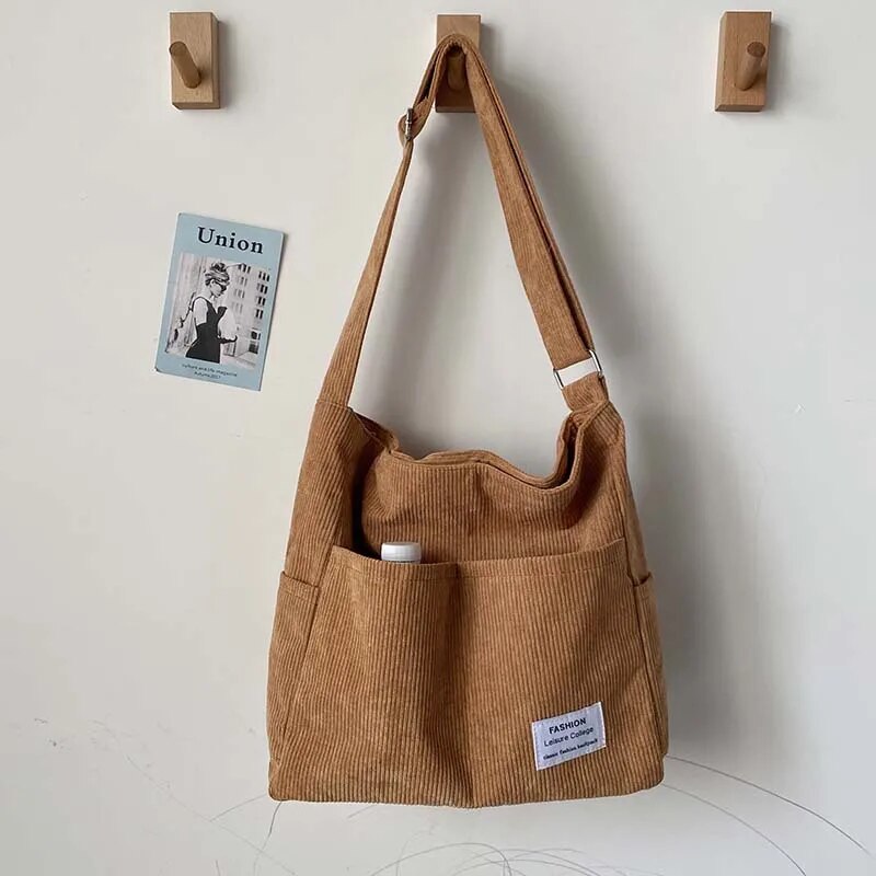Sophie – Elegant Corduroy Shoulder Bag