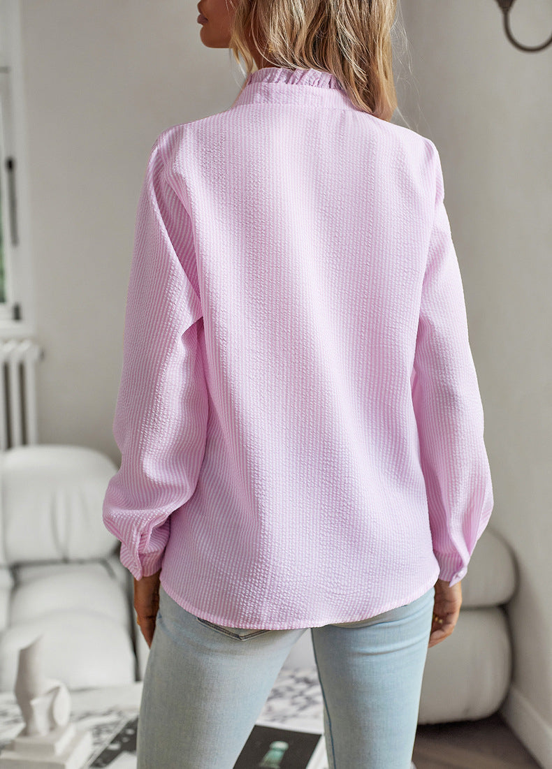 Emma Blouse Rayée Douce et Élégante