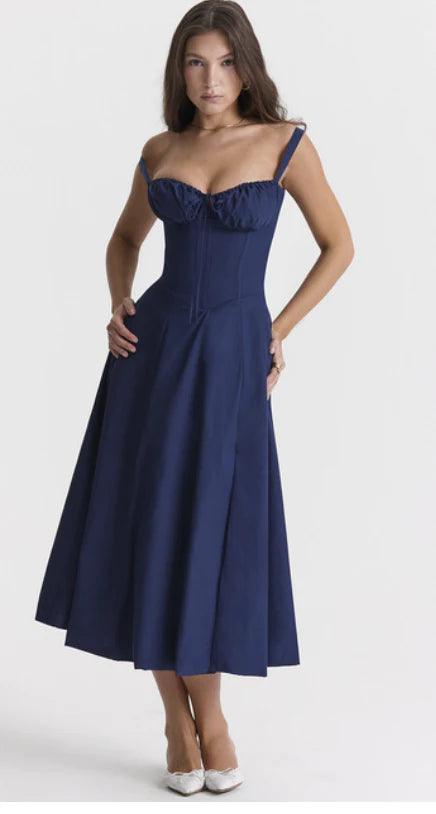 Emma Elegant Bustier Dress with Tied Back