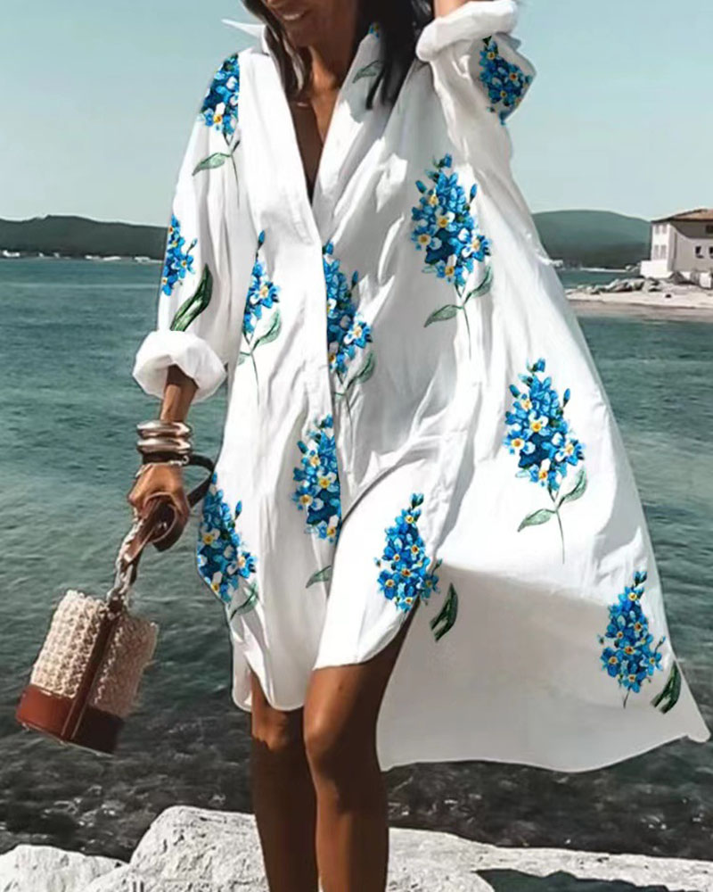 Emma Soft and Elegant Floral Print Dress