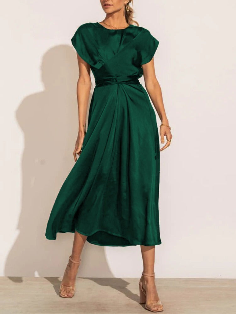 Women's Midi Dress - Sleeveless Adjustable Size
