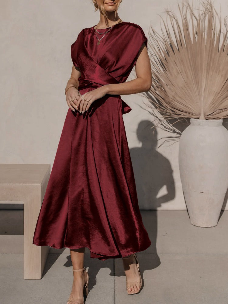 Women's Midi Dress - Sleeveless Adjustable Size