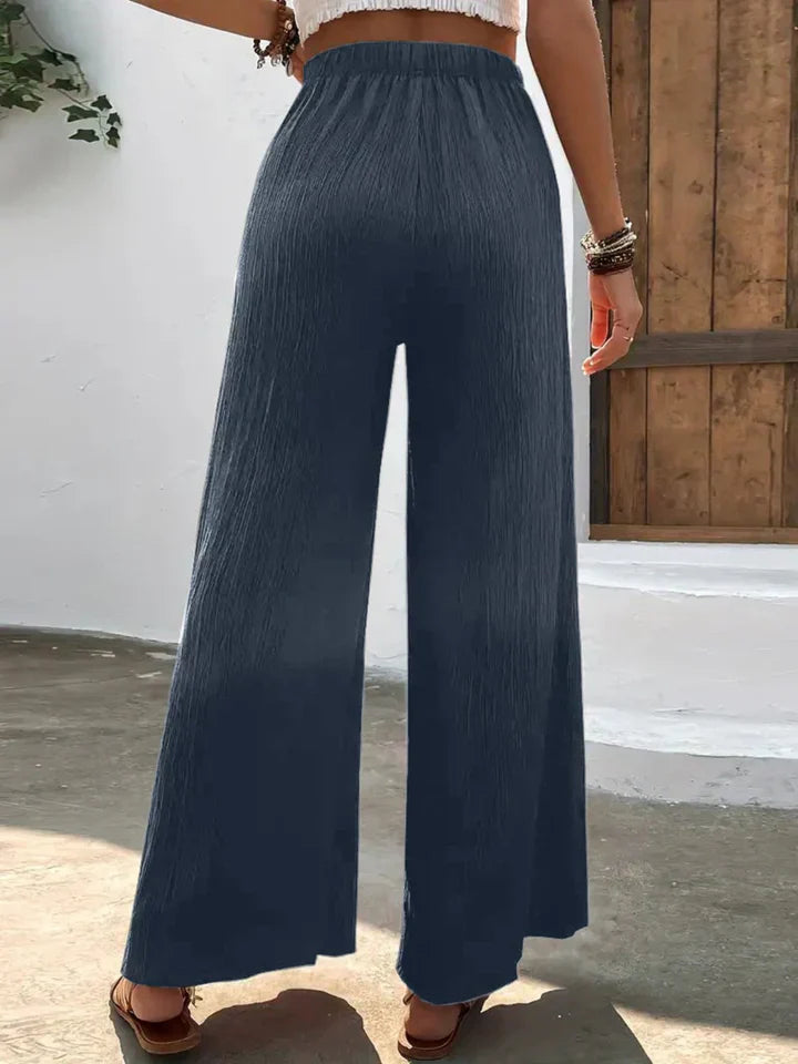 Women's Wide Leg Pants - High Waist Comfortable and Lightweight