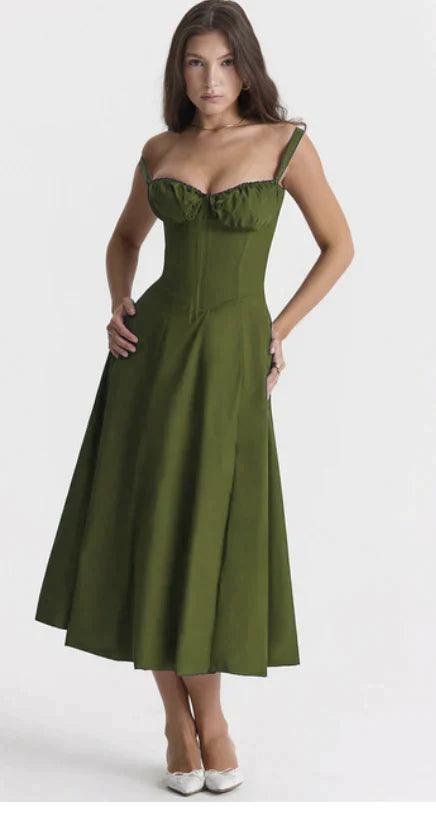 Emma Elegant Bustier Dress with Tied Back