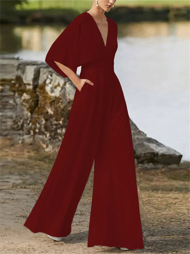 Elegant Sophie Soft Jumpsuit in Fluid Fabric
