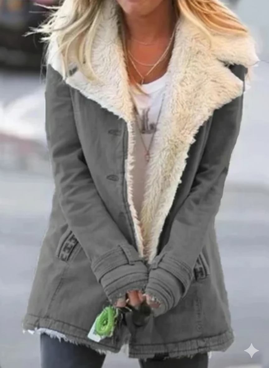 Sophie – Veste Douce et Élégante en Polaire Sherpa
