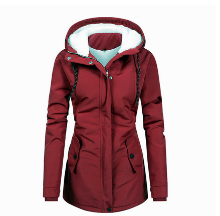 Sophie – Long waterproof and lined coat, elegant and warm