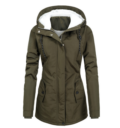 Sophie – Long waterproof and lined coat, elegant and warm