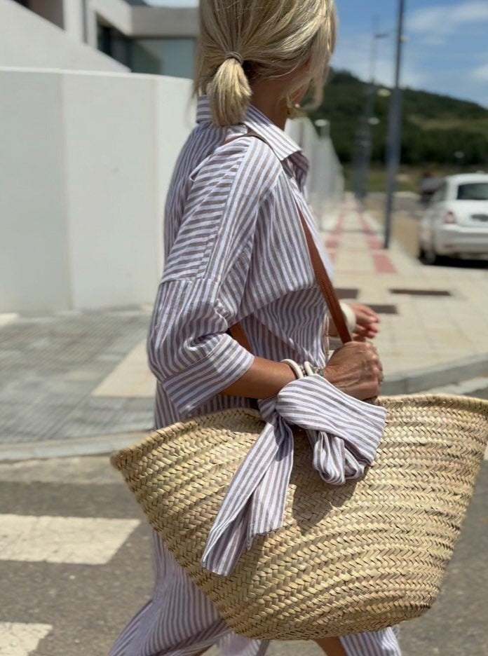 Léa Elegant Soft Striped Dress Shirt