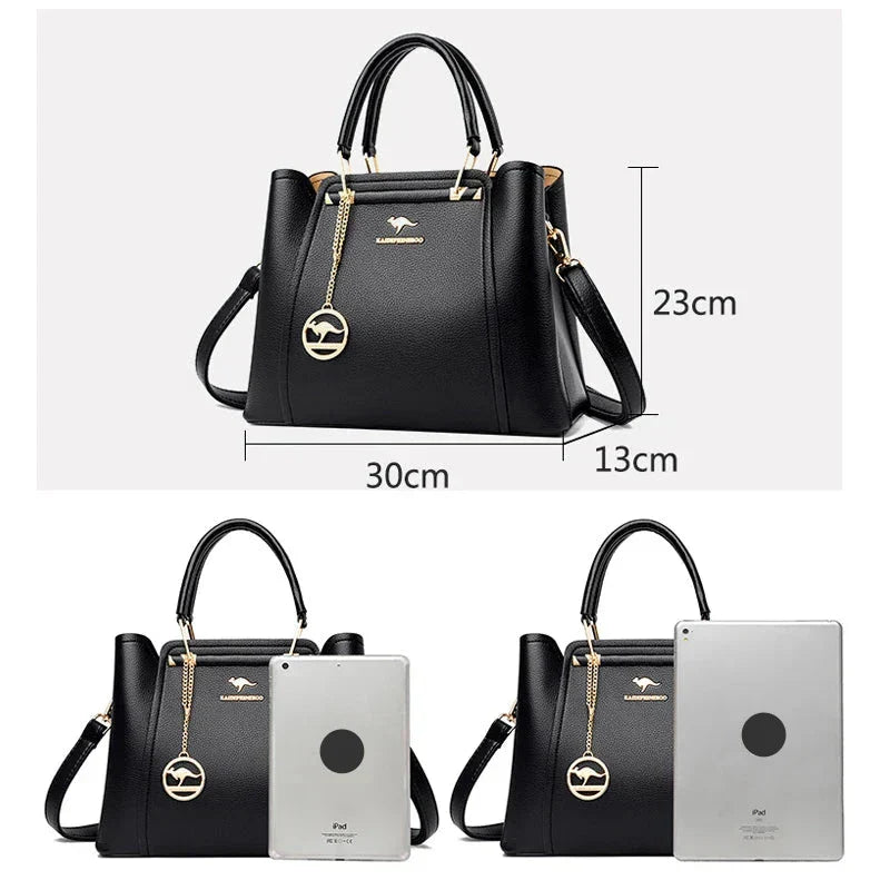 Elegant Leather Shoulder Bag by Élise