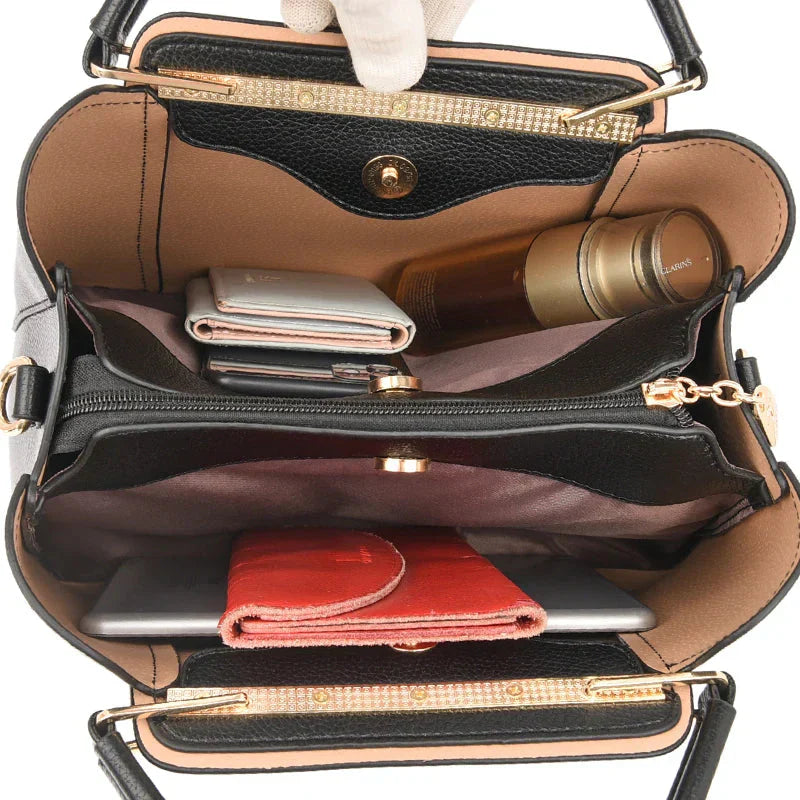 Elegant Leather Shoulder Bag by Élise