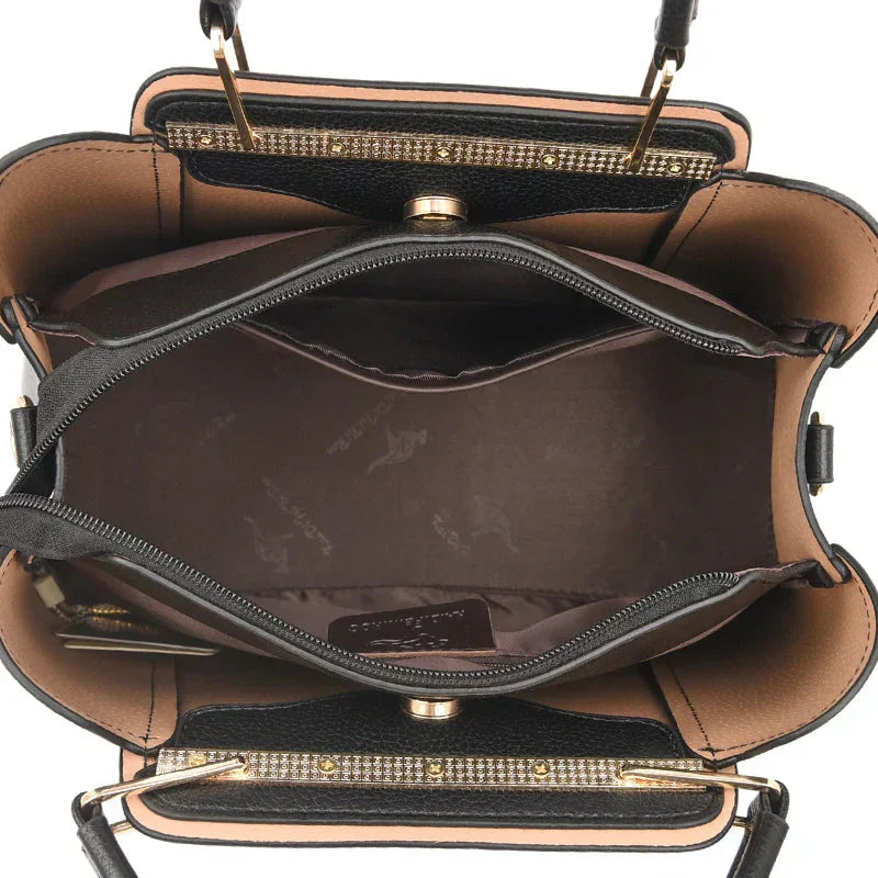 Elegant Leather Shoulder Bag by Élise