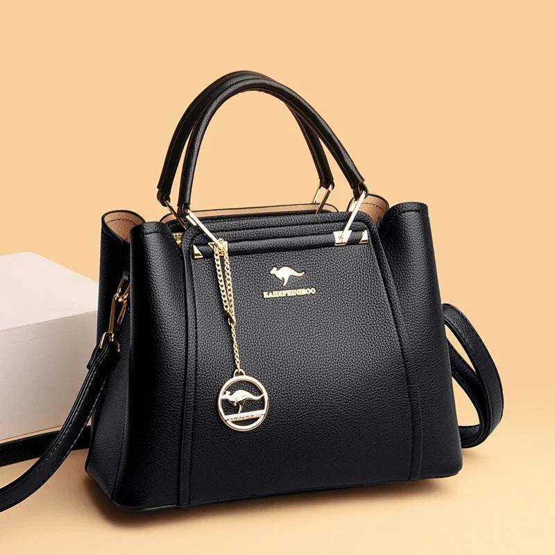 Elegant Leather Shoulder Bag by Élise